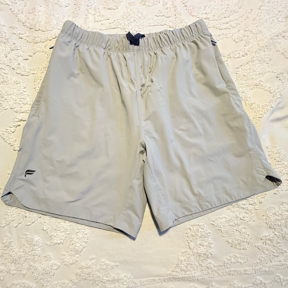 Fabletics Light Gray Athletic Shorts